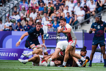 2024-07-24 - Antoine Dupont (France), Rugby Sevens, Men's Pool C between France and United States during the Olympic Games Paris 2024 on 24 July 2024 at Stade de France in Saint-Denis, France - OLYMPIC GAMES PARIS 2024 - 24/07 - OLYMPIC GAMES PARIS 2024 - OLYMPIC GAMES