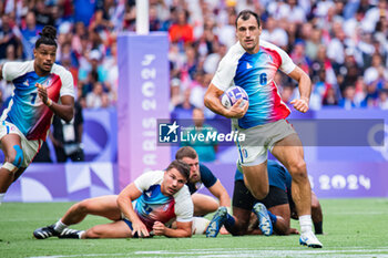 2024-07-24 - Paulin Riva (France), Rugby Sevens, Men's Pool C between France and United States during the Olympic Games Paris 2024 on 24 July 2024 at Stade de France in Saint-Denis, France - OLYMPIC GAMES PARIS 2024 - 24/07 - OLYMPIC GAMES PARIS 2024 - OLYMPIC GAMES