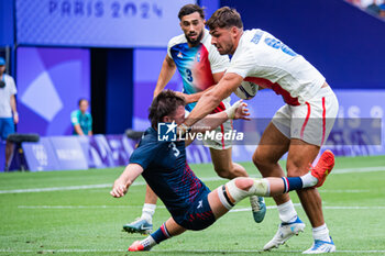 2024-07-24 - Antoine Zeghdar (France), Rugby Sevens, Men's Pool C between France and United States during the Olympic Games Paris 2024 on 24 July 2024 at Stade de France in Saint-Denis, France - OLYMPIC GAMES PARIS 2024 - 24/07 - OLYMPIC GAMES PARIS 2024 - OLYMPIC GAMES