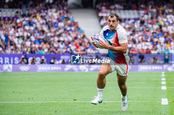 2024-07-24 - Paulin Riva (France), Rugby Sevens, Men's Pool C between France and United States during the Olympic Games Paris 2024 on 24 July 2024 at Stade de France in Saint-Denis, France - OLYMPIC GAMES PARIS 2024 - 24/07 - OLYMPIC GAMES PARIS 2024 - OLYMPIC GAMES