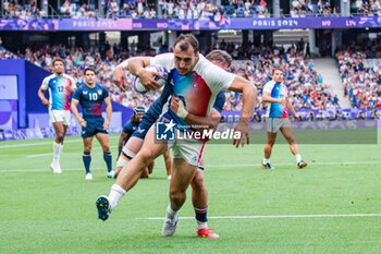 2024-07-24 - Paulin Riva (France), Rugby Sevens, Men's Pool C between France and United States during the Olympic Games Paris 2024 on 24 July 2024 at Stade de France in Saint-Denis, France - OLYMPIC GAMES PARIS 2024 - 24/07 - OLYMPIC GAMES PARIS 2024 - OLYMPIC GAMES