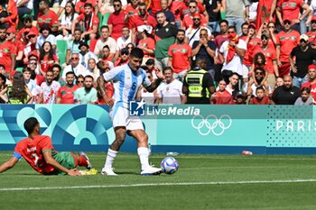 2024-07-24 - Bruno Amione of Argentina during the Football, Men's Group B, between Argentina and Morocco during the Olympic Games Paris 2024 on 24 July 2024 at Geoffroy-Guichard Stadium in Saint-Etienne, France - OLYMPIC GAMES PARIS 2024 - 24/07 - OLYMPIC GAMES PARIS 2024 - OLYMPIC GAMES