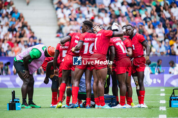 2024-07-24 - Kenya Team, Rugby Sevens, Men's Pool B between Argentina and Kenya during the Olympic Games Paris 2024 on 24 July 2024 at Stade de France in Saint-Denis, France - OLYMPIC GAMES PARIS 2024 - 24/07 - OLYMPIC GAMES PARIS 2024 - OLYMPIC GAMES