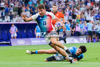 2024-07-24 - Antoine Dupont (France), Rugby Sevens, Men's Pool C between France and Uruguay during the Olympic Games Paris 2024 on 24 July 2024 at Stade de France in Saint-Denis, France - OLYMPIC GAMES PARIS 2024 - 24/07 - OLYMPIC GAMES PARIS 2024 - OLYMPIC GAMES