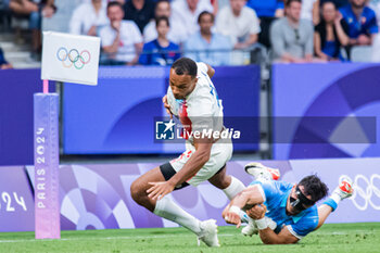 2024-07-24 - Andy Timo (France), Rugby Sevens, Men's Pool C between France and Uruguay during the Olympic Games Paris 2024 on 24 July 2024 at Stade de France in Saint-Denis, France - OLYMPIC GAMES PARIS 2024 - 24/07 - OLYMPIC GAMES PARIS 2024 - OLYMPIC GAMES