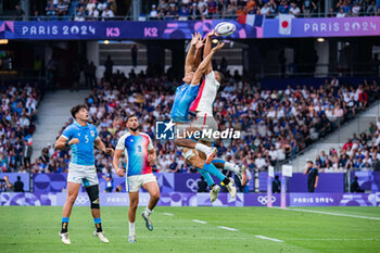 2024-07-24 - Aaron Grandidier Nkanang (France), Rugby Sevens, Men's Pool C between France and Uruguay during the Olympic Games Paris 2024 on 24 July 2024 at Stade de France in Saint-Denis, France - OLYMPIC GAMES PARIS 2024 - 24/07 - OLYMPIC GAMES PARIS 2024 - OLYMPIC GAMES