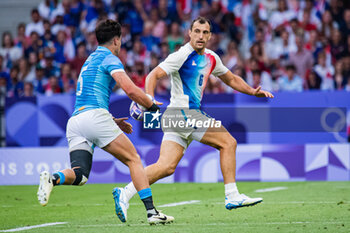 2024-07-24 - Paulin Riva (France), Rugby Sevens, Men's Pool C between France and Uruguay during the Olympic Games Paris 2024 on 24 July 2024 at Stade de France in Saint-Denis, France - OLYMPIC GAMES PARIS 2024 - 24/07 - OLYMPIC GAMES PARIS 2024 - OLYMPIC GAMES