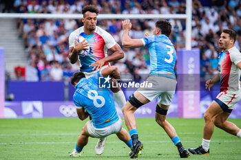 2024-07-24 - Jordan Sepho (France), Rugby Sevens, Men's Pool C between France and Uruguay during the Olympic Games Paris 2024 on 24 July 2024 at Stade de France in Saint-Denis, France - OLYMPIC GAMES PARIS 2024 - 24/07 - OLYMPIC GAMES PARIS 2024 - OLYMPIC GAMES