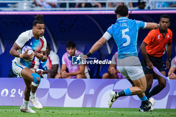 2024-07-24 - Jefferson-Lee Joseph (France), Rugby Sevens, Men's Pool C between France and Uruguay during the Olympic Games Paris 2024 on 24 July 2024 at Stade de France in Saint-Denis, France - OLYMPIC GAMES PARIS 2024 - 24/07 - OLYMPIC GAMES PARIS 2024 - OLYMPIC GAMES