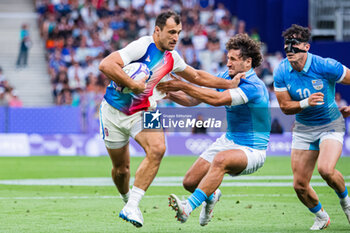 2024-07-24 - Paulin Riva (France), Rugby Sevens, Men's Pool C between France and Uruguay during the Olympic Games Paris 2024 on 24 July 2024 at Stade de France in Saint-Denis, France - OLYMPIC GAMES PARIS 2024 - 24/07 - OLYMPIC GAMES PARIS 2024 - OLYMPIC GAMES