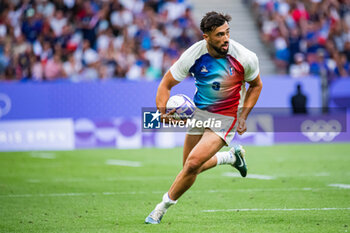 2024-07-24 - Rayan Rebbadj (France), Rugby Sevens, Men's Pool C between France and Uruguay during the Olympic Games Paris 2024 on 24 July 2024 at Stade de France in Saint-Denis, France - OLYMPIC GAMES PARIS 2024 - 24/07 - OLYMPIC GAMES PARIS 2024 - OLYMPIC GAMES