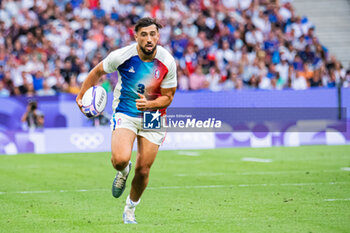 2024-07-24 - Rayan Rebbadj (France), Rugby Sevens, Men's Pool C between France and Uruguay during the Olympic Games Paris 2024 on 24 July 2024 at Stade de France in Saint-Denis, France - OLYMPIC GAMES PARIS 2024 - 24/07 - OLYMPIC GAMES PARIS 2024 - OLYMPIC GAMES