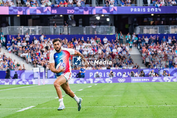 2024-07-24 - Rayan Rebbadj (France), Rugby Sevens, Men's Pool C between France and Uruguay during the Olympic Games Paris 2024 on 24 July 2024 at Stade de France in Saint-Denis, France - OLYMPIC GAMES PARIS 2024 - 24/07 - OLYMPIC GAMES PARIS 2024 - OLYMPIC GAMES