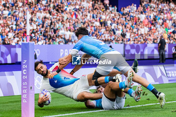 2024-07-24 - Rayan Rebbadj (France), Rugby Sevens, Men's Pool C between France and Uruguay during the Olympic Games Paris 2024 on 24 July 2024 at Stade de France in Saint-Denis, France - OLYMPIC GAMES PARIS 2024 - 24/07 - OLYMPIC GAMES PARIS 2024 - OLYMPIC GAMES