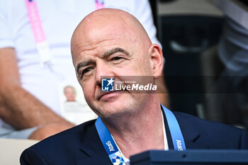 2024-07-24 - Gianni Infantino President of FIFA during the football match between Uzbekistan and Spain, Olympic Games Paris 2024 on 24 July 2024 at Parc des Princes stadium in Paris, France - OLYMPIC GAMES PARIS 2024 - 24/07 - OLYMPIC GAMES PARIS 2024 - OLYMPIC GAMES