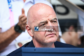 2024-07-24 - Gianni Infantino President of FIFA during the football match between Uzbekistan and Spain, Olympic Games Paris 2024 on 24 July 2024 at Parc des Princes stadium in Paris, France - OLYMPIC GAMES PARIS 2024 - 24/07 - OLYMPIC GAMES PARIS 2024 - OLYMPIC GAMES