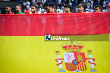 2024-07-24 - Team of Spain during the football match between Uzbekistan and Spain, Olympic Games Paris 2024 on 24 July 2024 at Parc des Princes stadium in Paris, France - OLYMPIC GAMES PARIS 2024 - 24/07 - OLYMPIC GAMES PARIS 2024 - OLYMPIC GAMES