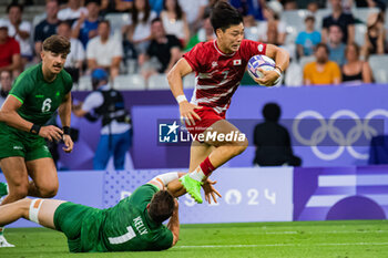 2024-07-24 - Kippei Taniaka (Japan), Rugby Sevens, Men's Pool A between Ireland and Japan during the Olympic Games Paris 2024 on 24 July 2024 at Stade de France in Saint-Denis, France - OLYMPIC GAMES PARIS 2024 - 24/07 - OLYMPIC GAMES PARIS 2024 - OLYMPIC GAMES