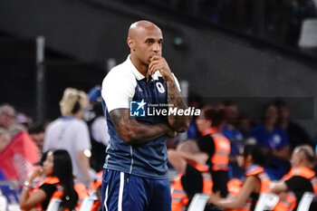 2024-07-24 - Head coach Thierry Henry (France) during the Football, Men's Group A, between France and United States during the Olympic Games Paris 2024 on 24 July 2024 at Geoffroy-Guichard Stadium in Marseille, France - OLYMPIC GAMES PARIS 2024 - 24/07 - OLYMPIC GAMES PARIS 2024 - OLYMPIC GAMES