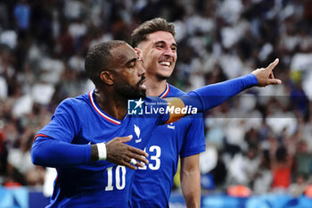 2024-07-24 - Alexandre Lacazette (France) celebrates his goal during the Football, Men's Group A, between France and United States during the Olympic Games Paris 2024 on 24 July 2024 at Geoffroy-Guichard Stadium in Marseille, France - OLYMPIC GAMES PARIS 2024 - 24/07 - OLYMPIC GAMES PARIS 2024 - OLYMPIC GAMES