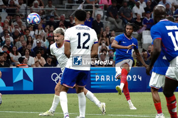 2024-07-24 - Michael Olise (France) scores a goal during the Football, Men's Group A, between France and United States during the Olympic Games Paris 2024 on 24 July 2024 at Geoffroy-Guichard Stadium in Marseille, France - OLYMPIC GAMES PARIS 2024 - 24/07 - OLYMPIC GAMES PARIS 2024 - OLYMPIC GAMES