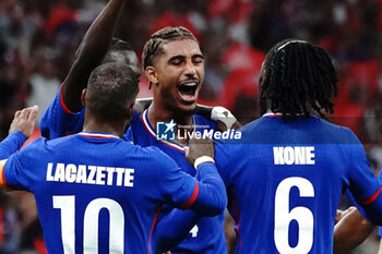 2024-07-24 - Loïc Badé (France) celebrates his goal during the Football, Men's Group A, between France and United States during the Olympic Games Paris 2024 on 24 July 2024 at Geoffroy-Guichard Stadium in Marseille, France - OLYMPIC GAMES PARIS 2024 - 24/07 - OLYMPIC GAMES PARIS 2024 - OLYMPIC GAMES