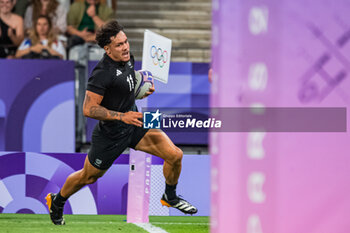 2024-07-24 - Moses Leo (New Zealand), Rugby Sevens, Men's Pool A between New Zealand and South Africa during the Olympic Games Paris 2024 on 24 July 2024 at Stade de France in Saint-Denis, France - OLYMPIC GAMES PARIS 2024 - 24/07 - OLYMPIC GAMES PARIS 2024 - OLYMPIC GAMES