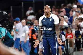 2024-07-24 - Head coach Thierry Henry (France) during the Football, Men's Group A, between France and United States during the Olympic Games Paris 2024 on 24 July 2024 at Velodrome Stadium in Marseille, France - OLYMPIC GAMES PARIS 2024 - 24/07 - OLYMPIC GAMES PARIS 2024 - OLYMPIC GAMES