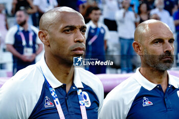 2024-07-24 - Head coach Thierry Henry of France during the Football, Men's Group A, between France and United States during the Olympic Games Paris 2024 on 24 July 2024 at Velodrome Stadium in Marseille, France - OLYMPIC GAMES PARIS 2024 - 24/07 - OLYMPIC GAMES PARIS 2024 - OLYMPIC GAMES