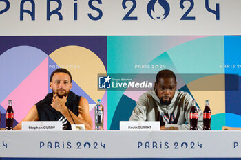 Press conference of USA's basketball players Stephen Curry and Kevin Durant  - OLYMPIC GAMES PARIS 2024 - OLYMPIC GAMES