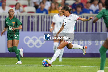 2024-07-26 - Mallory Swanson (USA), Football, Women's Group B between United States and Zambia during the Olympic Games Paris 2024 on 25 July 2024 at Allianz Riviera in Nice, France - OLYMPIC GAMES PARIS 2024 - 25/07 - OLYMPIC GAMES PARIS 2024 - OLYMPIC GAMES