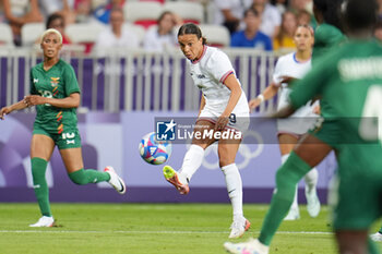 2024-07-26 - Mallory Swanson (USA), Football, Women's Group B between United States and Zambia during the Olympic Games Paris 2024 on 25 July 2024 at Allianz Riviera in Nice, France - OLYMPIC GAMES PARIS 2024 - 25/07 - OLYMPIC GAMES PARIS 2024 - OLYMPIC GAMES