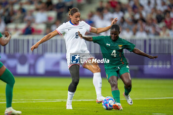 2024-07-26 - Lynn Williams (USA) and Esther Siamfuko (Zambia), Football, Women's Group B between United States and Zambia during the Olympic Games Paris 2024 on 25 July 2024 at Allianz Riviera in Nice, France - OLYMPIC GAMES PARIS 2024 - 25/07 - OLYMPIC GAMES PARIS 2024 - OLYMPIC GAMES