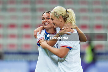 2024-07-26 - Trinity Rodman and Lindsey Horan (USA), Football, Women's Group B between United States and Zambia during the Olympic Games Paris 2024 on 25 July 2024 at Allianz Riviera in Nice, France - OLYMPIC GAMES PARIS 2024 - 25/07 - OLYMPIC GAMES PARIS 2024 - OLYMPIC GAMES