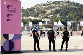 2024-07-26 - Illustration, Security around a stadium, Football, Women's Group B between United States and Zambia during the Olympic Games Paris 2024 on 25 July 2024 at Allianz Riviera in Nice, France - OLYMPIC GAMES PARIS 2024 - 25/07 - OLYMPIC GAMES PARIS 2024 - OLYMPIC GAMES