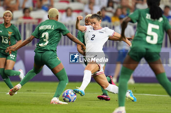 2024-07-26 - Emily Fox (USA), Football, Women's Group B between United States and Zambia during the Olympic Games Paris 2024 on 25 July 2024 at Allianz Riviera in Nice, France - OLYMPIC GAMES PARIS 2024 - 25/07 - OLYMPIC GAMES PARIS 2024 - OLYMPIC GAMES