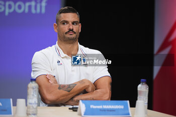 2024-07-26 - Florent MANAUDOU,Flag bearer during the opening ceremony of the Olympic Games Paris 2024 on 26 July 2024 in Paris, France - OLYMPIC GAMES PARIS 2024 - OPENING CEREMONY - 26/07 - OLYMPIC GAMES PARIS 2024 - OLYMPIC GAMES