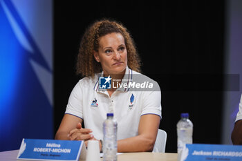 2024-07-26 - Melina ROBERT-MICHON, Flag bearer during the opening ceremony of the Olympic Games Paris 2024 on 26 July 2024 in Paris, France - OLYMPIC GAMES PARIS 2024 - OPENING CEREMONY - 26/07 - OLYMPIC GAMES PARIS 2024 - OLYMPIC GAMES