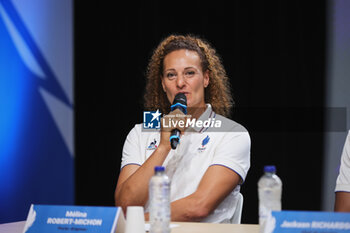 2024-07-26 - Melina ROBERT-MICHON, Flag bearer during the opening ceremony of the Olympic Games Paris 2024 on 26 July 2024 in Paris, France - OLYMPIC GAMES PARIS 2024 - OPENING CEREMONY - 26/07 - OLYMPIC GAMES PARIS 2024 - OLYMPIC GAMES