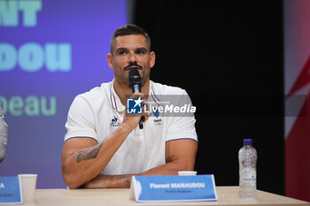 2024-07-26 - Florent MANAUDOU,Flag bearer during the opening ceremony of the Olympic Games Paris 2024 on 26 July 2024 in Paris, France - OLYMPIC GAMES PARIS 2024 - OPENING CEREMONY - 26/07 - OLYMPIC GAMES PARIS 2024 - OLYMPIC GAMES