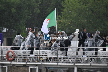 2024-07-26 - Team Algeria parade, Opening Ceremony during the Olympic Games Paris 2024 on 26 July 2024 in Paris, France - OLYMPIC GAMES PARIS 2024 - OPENING CEREMONY - 26/07 - OLYMPIC GAMES PARIS 2024 - OLYMPIC GAMES