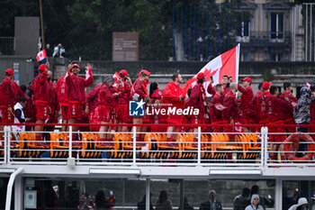 2024-07-26 - Team Canada parade, Opening Ceremony during the Olympic Games Paris 2024 on 26 July 2024 in Paris, France - OLYMPIC GAMES PARIS 2024 - OPENING CEREMONY - 26/07 - OLYMPIC GAMES PARIS 2024 - OLYMPIC GAMES