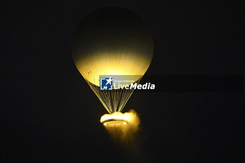 2024-07-26 - The cauldron, with the Olympic flame lit, lifting off attached to a balloon, Opening Ceremony during the Olympic Games Paris 2024 on 26 July 2024 in Paris, France - OLYMPIC GAMES PARIS 2024 - OPENING CEREMONY - 26/07 - OLYMPIC GAMES PARIS 2024 - OLYMPIC GAMES