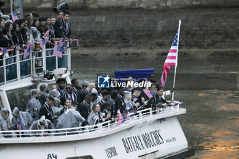 2024-07-26 - Team USA parade, Opening Ceremony during the Olympic Games Paris 2024 on 26 July 2024 in Paris, France - OLYMPIC GAMES PARIS 2024 - OPENING CEREMONY - 26/07 - OLYMPIC GAMES PARIS 2024 - OLYMPIC GAMES