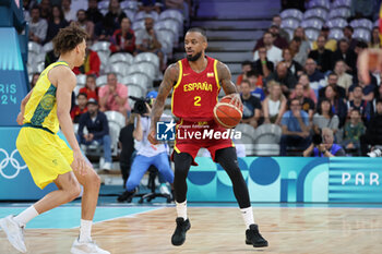 2024-07-27 - Lorenzo Brown of Spain, Basketball, Men's Group Phase - Group A between Australia and Spain during the Olympic Games Paris 2024 on 27 July 2024 in Villeneuve-d'Ascq near Lille, France - OLYMPIC GAMES PARIS 2024 - 27/07 - OLYMPIC GAMES PARIS 2024 - OLYMPIC GAMES