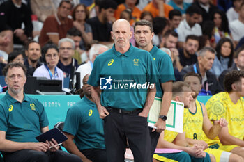 2024-07-27 - Brian GOORJIAN (coach Australia), Basketball, Men's Group Phase - Group A between Australia and Spain during the Olympic Games Paris 2024 on 27 July 2024 in Villeneuve-d'Ascq near Lille, France - OLYMPIC GAMES PARIS 2024 - 27/07 - OLYMPIC GAMES PARIS 2024 - OLYMPIC GAMES