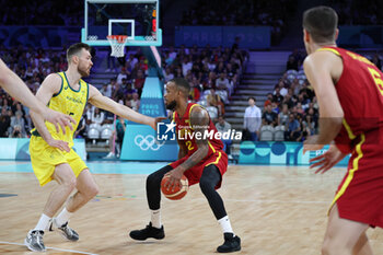 2024-07-27 - Lorenzo Brown of Spain, Basketball, Men's Group Phase - Group A between Australia and Spain during the Olympic Games Paris 2024 on 27 July 2024 in Villeneuve-d'Ascq near Lille, France - OLYMPIC GAMES PARIS 2024 - 27/07 - OLYMPIC GAMES PARIS 2024 - OLYMPIC GAMES