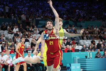 2024-07-27 - Álex Abrines of Spain, Basketball, Men's Group Phase - Group A between Australia and Spain during the Olympic Games Paris 2024 on 27 July 2024 in Villeneuve-d'Ascq near Lille, France - OLYMPIC GAMES PARIS 2024 - 27/07 - OLYMPIC GAMES PARIS 2024 - OLYMPIC GAMES