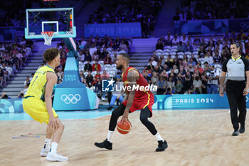 2024-07-27 - Lorenzo Brown of Spain, Basketball, Men's Group Phase - Group A between Australia and Spain during the Olympic Games Paris 2024 on 27 July 2024 in Villeneuve-d'Ascq near Lille, France - OLYMPIC GAMES PARIS 2024 - 27/07 - OLYMPIC GAMES PARIS 2024 - OLYMPIC GAMES