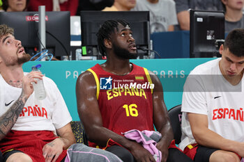 2024-07-27 - Usman Garuba of Spain, Basketball, Men's Group Phase - Group A between Australia and Spain during the Olympic Games Paris 2024 on 27 July 2024 in Villeneuve-d'Ascq near Lille, France - OLYMPIC GAMES PARIS 2024 - 27/07 - OLYMPIC GAMES PARIS 2024 - OLYMPIC GAMES